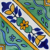 artisan crafted Mexican tile yellow blue