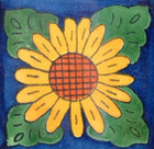 hand made Mexican tile yellow terracotta