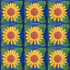 hand made Mexican tiles yellow terracotta