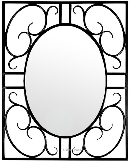 rectangular iron mirror
