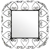square iron mirror frame