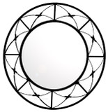 round handmade iron mirror