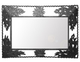 Front view of the Iron Mirror – Mexico showcasing its rectangular design in a natural iron finish.