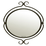colonial oval iron mirror