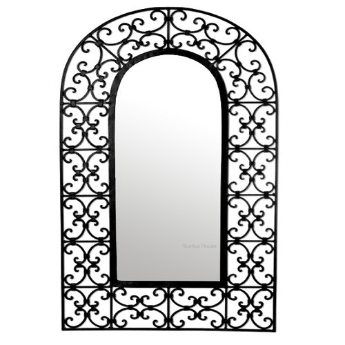 rectangular mexican iron mirror