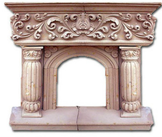 decorative stone fireplace