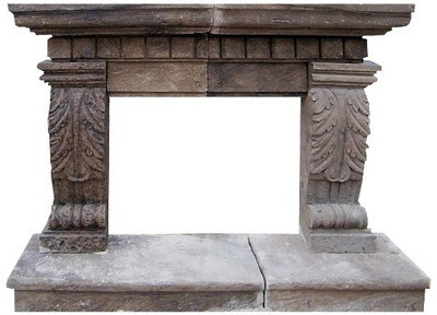 victorian stone fireplace