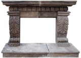 victorian stone fireplace mantel