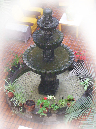 old european stone fountain