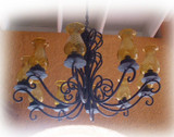artisan made iron chandelier