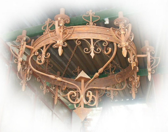 mexican iron chandelier