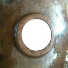 round handmade copper bath sink drain