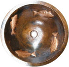 round made to order copper bath sink