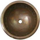 round artisan made copper bath sink