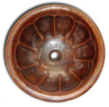 round handmade copper bath sink