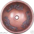 round punched copper bath sink