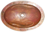 oval rustic copper bath sink