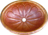oval handmade copper bath sink