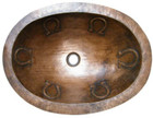 oval punched copper bath sink