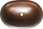 oval artisan made copper bathroom sink