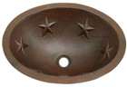 handcrafted oval copper sink for a bathroom