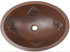 oval artisan made copper bath sink