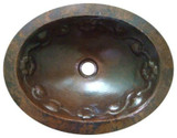 oval traditional copper bathroom sink