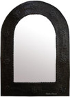 dark frame arch tin mirror