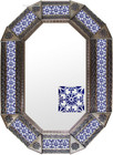 Old metal mirror Spanish frame tiles