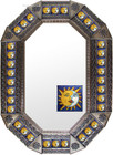 Old metal mirror ^San Miguel de Allende frame tiles