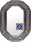 Old metal mirror mexican frame tiles