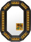 octagonal metal tin frame decorated with mexican artisan made tile