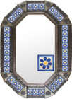 Old metal mirror classic colonial frame tiles