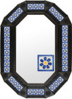 Metal mirror classic colonial octagonal frame with tiles