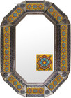 Old metal mirror Spanish frame tiles