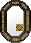 Metal mirror Spanish octagonal frame with tiles