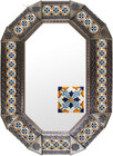 Old metal mirror hacienda frame tiles