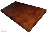 rectangular copper table-top