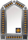 tin mirror with colonial tiles