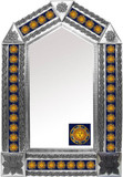 tin mirror with colonial tiles