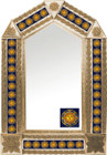 tin mirror with copper frame and colonial tile