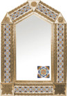 tin mirror with copper frame and San Miguel de Allende tile