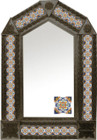 tin mirror with coffee arch frame and San Miguel de Allende tile