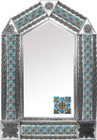 tin mirror with hacienda tiles
