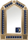 tin mirror with copper frame with mexican fabricated tile
