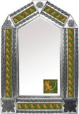 tin mirror with mexican colonial hacienda tiles