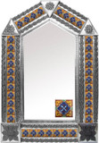 tin mirror with mexican hacienda tiles