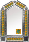 tin mirror with mexican colonial tiles