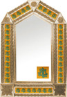 tin mirror with copper frame with mexican colonial tile