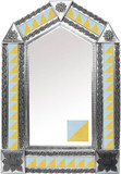 tin mirror with mexican colonial hacienda tiles